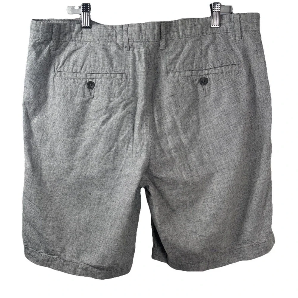 Goodfellow Shorts Mens 36 Linen Blend Gray Chambray 9